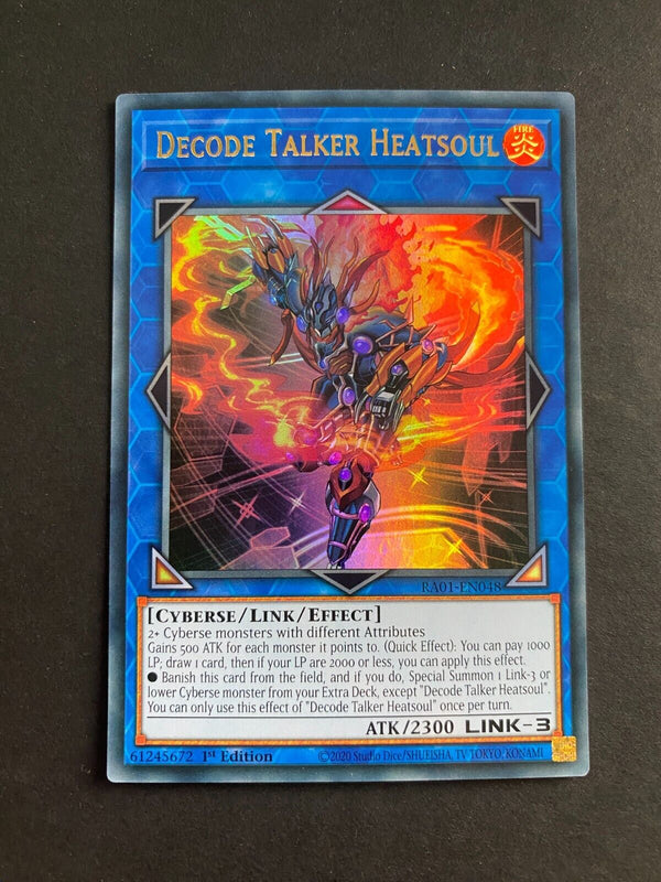 Yugioh Decode Talker Heatsoul RA01-EN048 Ultra Rare 1st Edition NM