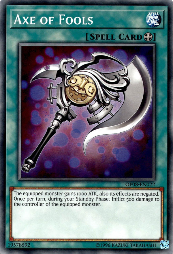 Yugioh Axe of Fools OP08-EN022 Common Unlimited Edition NM