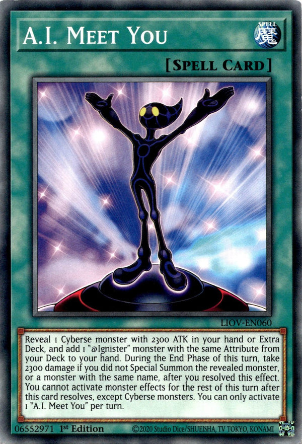 Yugioh A.I. Meet You LIOV-EN060 Common 1st Edition VLP/NM