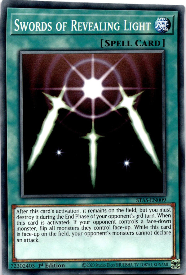 Yugioh Swords of Revealing Light STAS-EN009 Common 1st Edition NM
