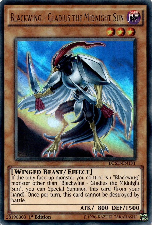 Yugioh Blackwing - Gladius the Midnight Sun LC5D-EN131 Ultra Rare 1st Edition MP