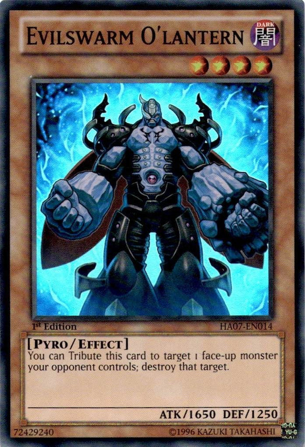 Yugioh Evilswarm O'lantern HA07-EN014 Super Rare 1st Edition NM