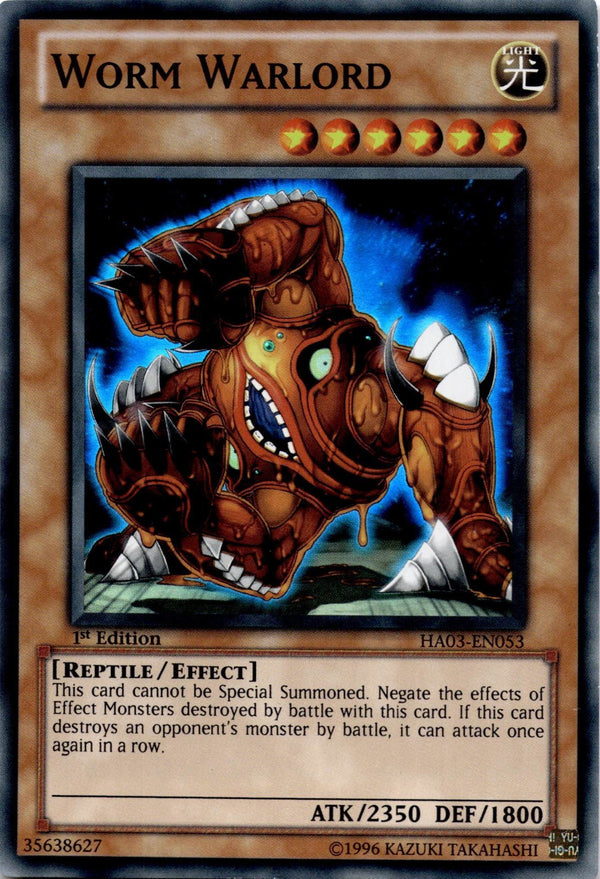 Yugioh Worm Warlord HA03-EN053 Super Rare 1st Edition VLP/NM