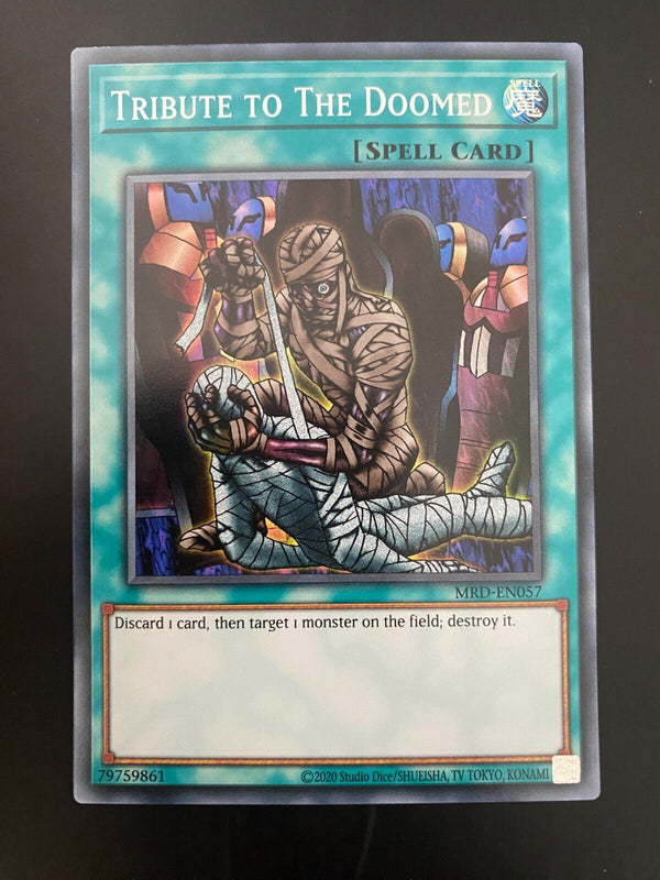 Yugioh Tribute to The Doomed MRD-EN057 Super Rare Unlimited Edition NM/MINT