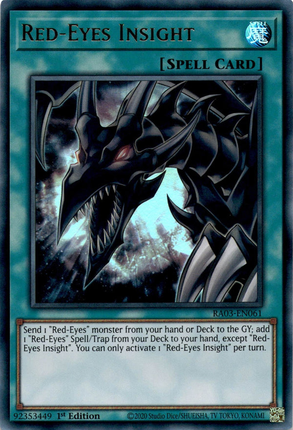 Yugioh Red-Eyes Insight RA03-EN061 Ultra Rare 1st Edition NM