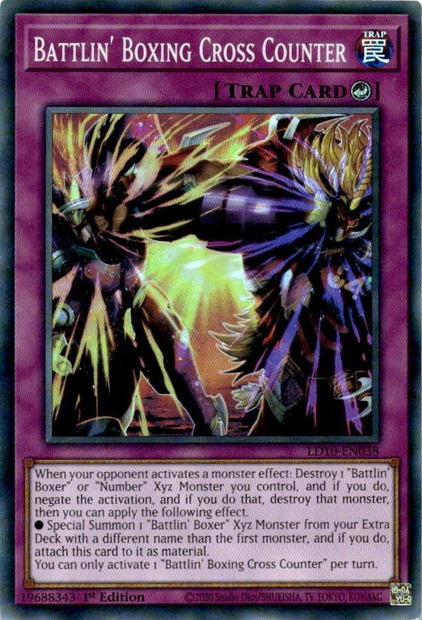 Yugioh Battlin' Boxing Cross Counter LD10-EN038 Super Rare 1st Edition NM
