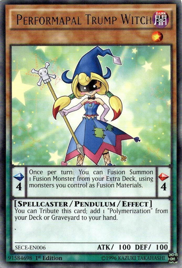 Yugioh Performapal Trump Witch SECE-EN006 Rare 1st Edition LP