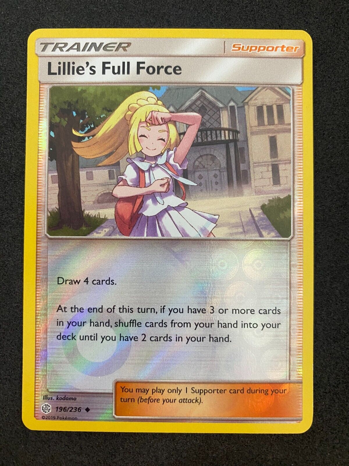 Pokemon Lillie's Full Force 196/236 Cosmic Eclipse Reverse Holo NM