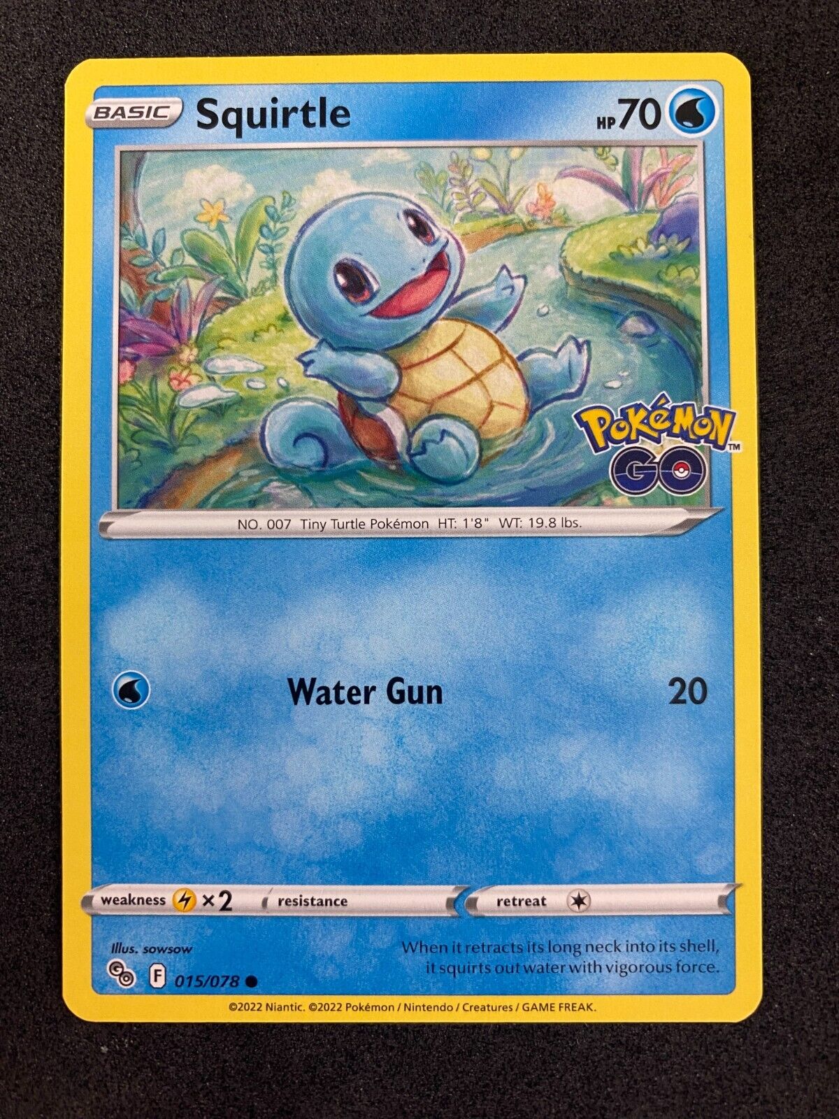 Pokemon Squirtle 015/078 Pokemon Go Non-Holo MINT