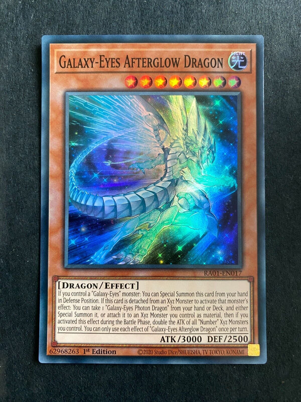 Yugioh Galaxy-Eyes Afterglow Dragon RA01-EN017 Super Rare 1st Edition NM