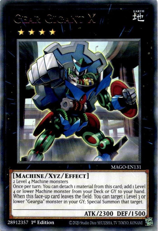 Yugioh Gear Gigant X MAGO-EN131 Rare 1st Edition NM