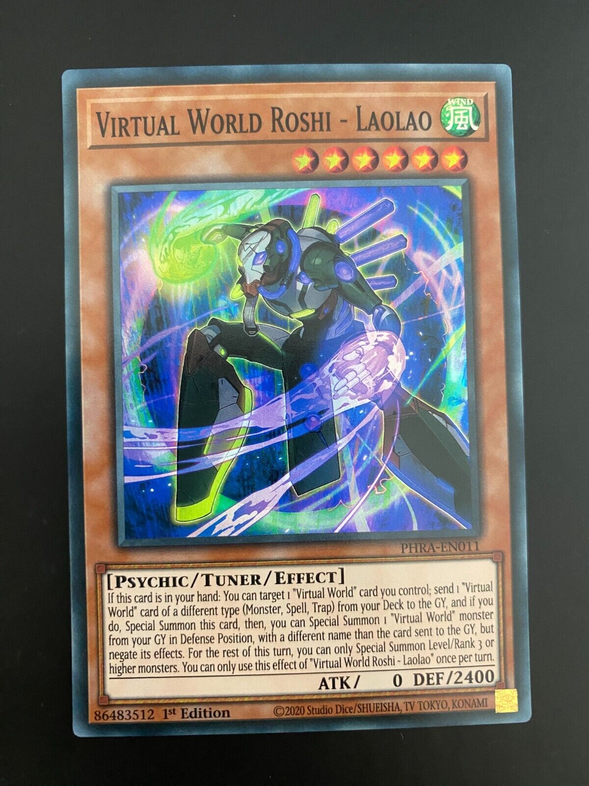 Yugioh Virtual World Roshi - Laolao PHRA-EN011 1st Edition Super Rare NM-MINT