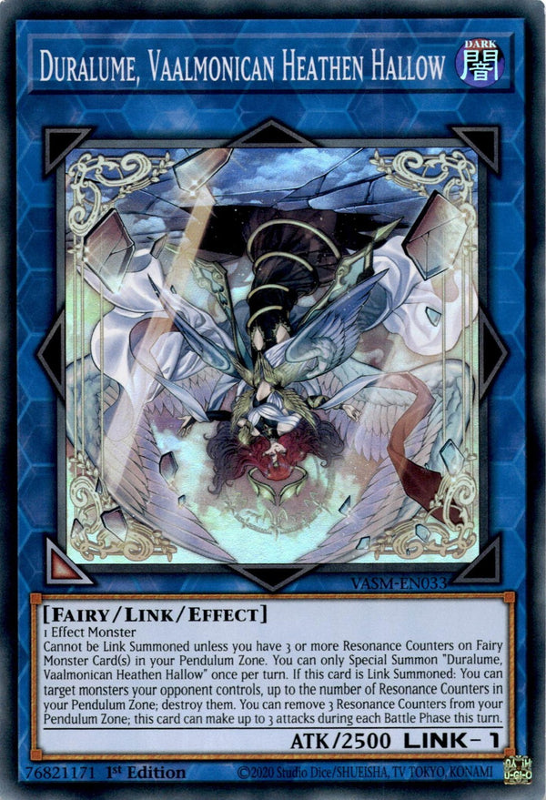 Yugioh Duralume, Vaalmonican Heathen Hallow VASM-EN033 Super Rare 1st Edition NM