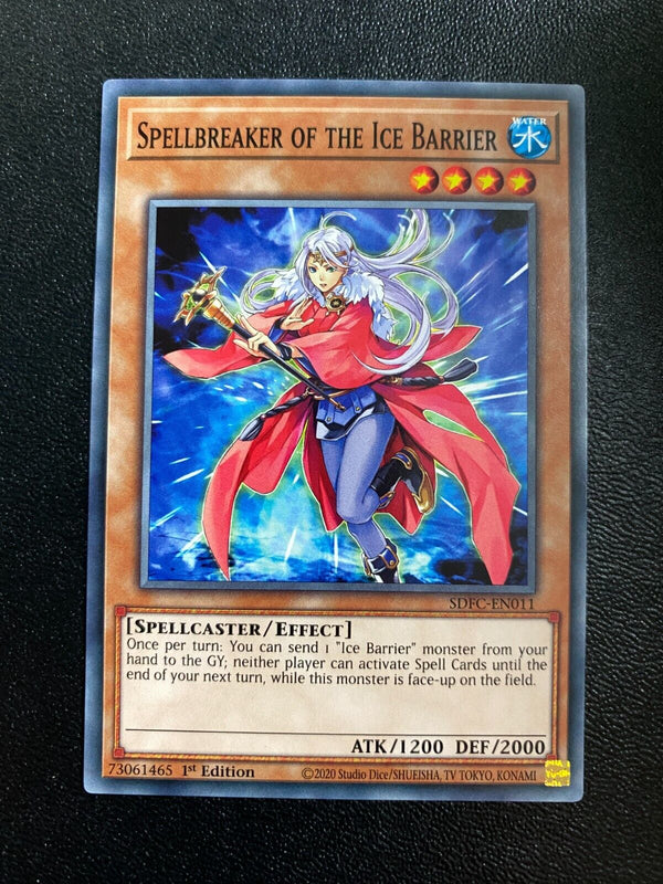 Yugioh Spellbreaker of the Ice Barrier SDFC-EN011 Common 1st Edition NM