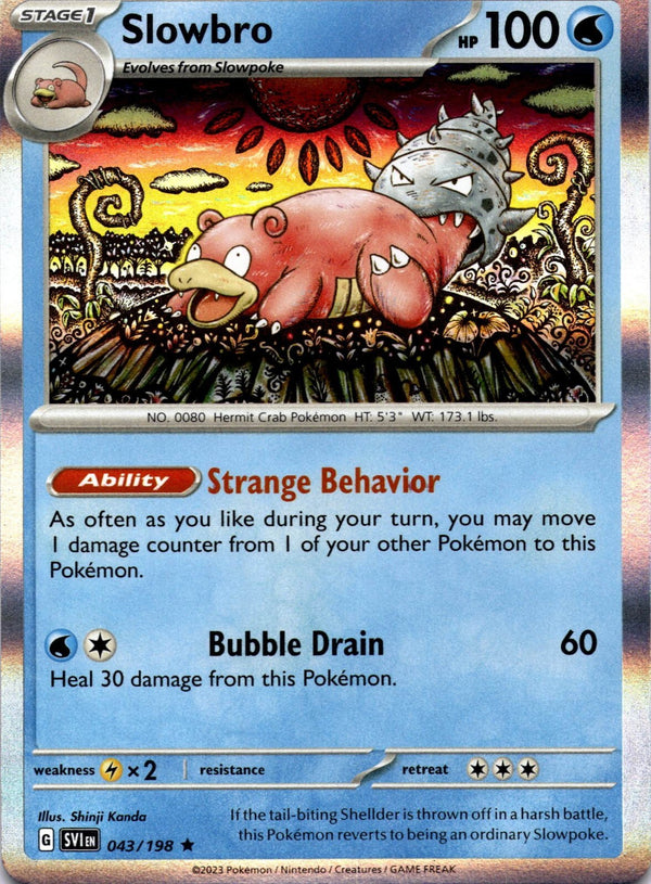 Pokemon Slowbro 043/198 Scarlet Violet Base Holo NM
