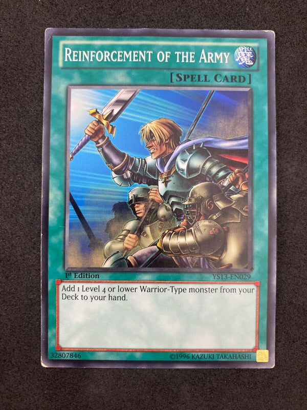 Yugioh Reinforcement Of The Army YS13-EN029 1st Edition MP