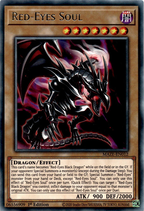 Yugioh Red-Eyes Soul MAZE-EN012 Rare 1st Edition NM