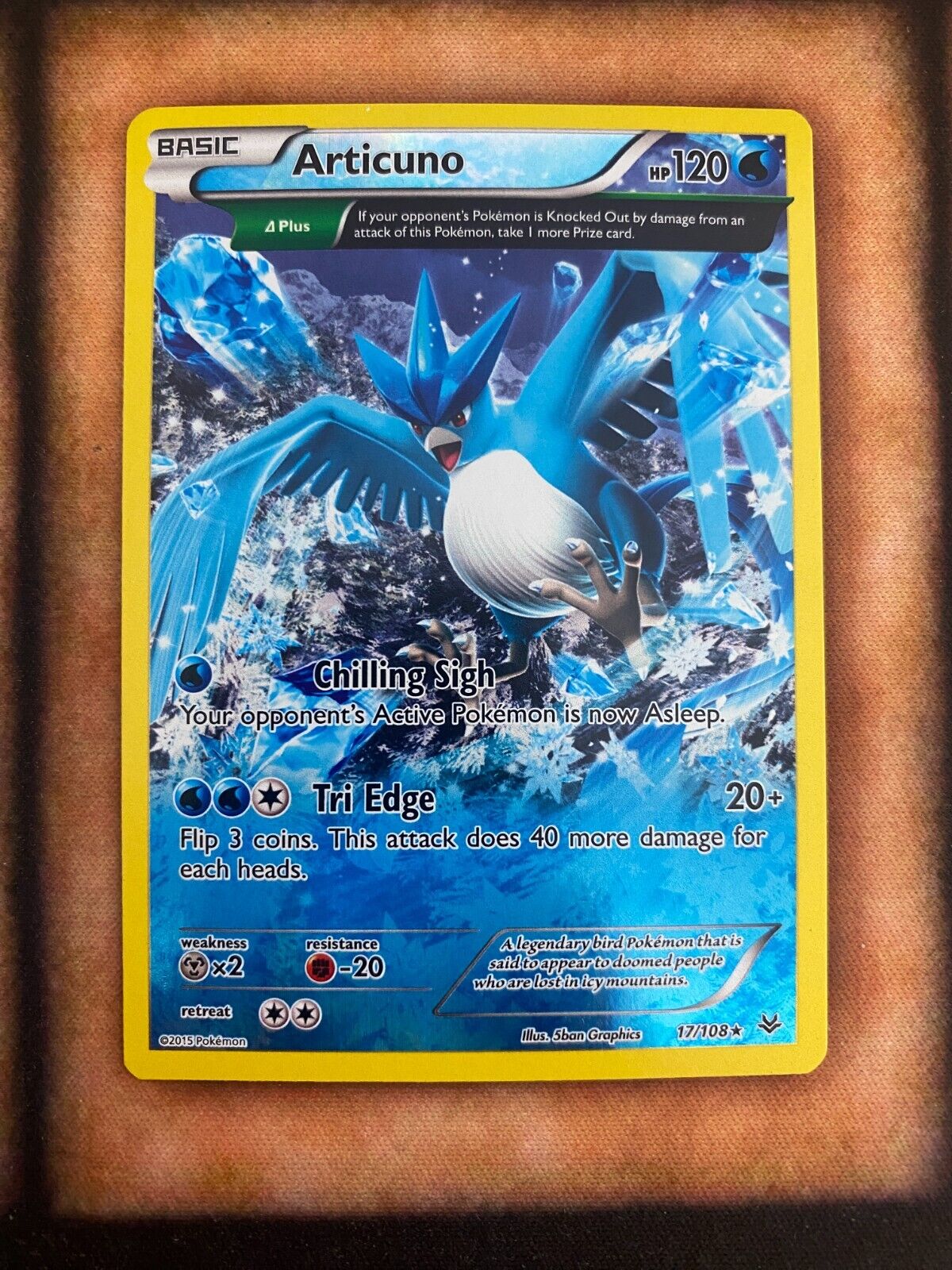 Pokemon Articuno 17/108 Roaring Skies Reverse Holo LP