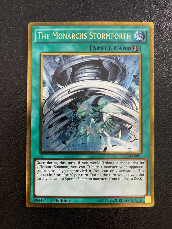 Yugioh The Monarchs Stormforth PGL3-EN085 Gold Rare 1st Edition LP/VLP