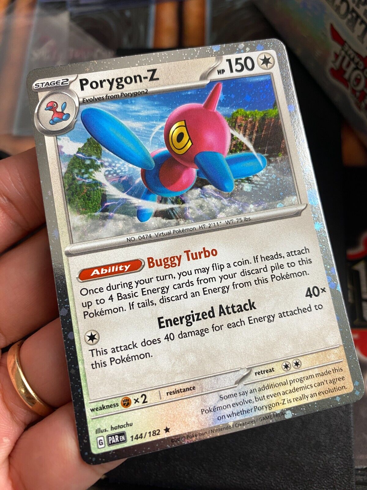 Pokemon Porygon-Z 144/182 SV Paradox Rift Cosmos Holo