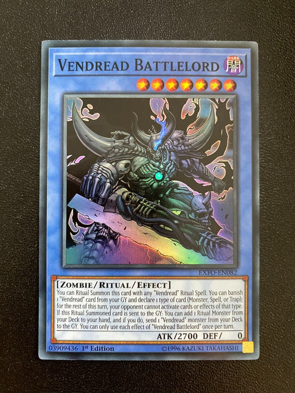 Yugioh Vendread Battlelord EXFO-EN082 Super Rare 1st Edition VLP/NM
