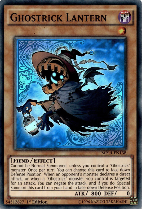 Yugioh Ghostrick Lantern MP14-EN138 Super Rare 1st Edition LP