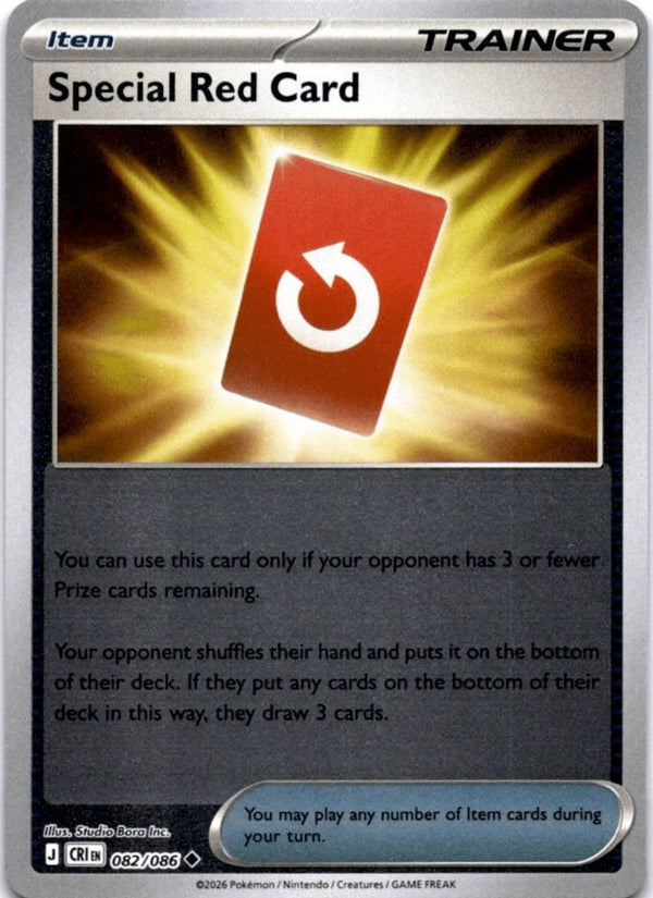 Pokemon Special Red Card 082/086 Chaos Rising Reverse Holo NM
