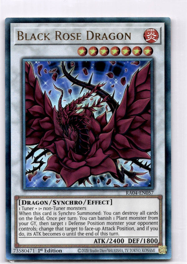 Yugioh Black Rose Dragon RA04-EN057 Prismatic Ultimate Rare 1st Edition NM