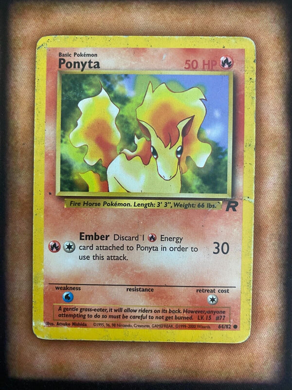 Pokemon Ponyta 64/82 Team Rocket DAMAGED