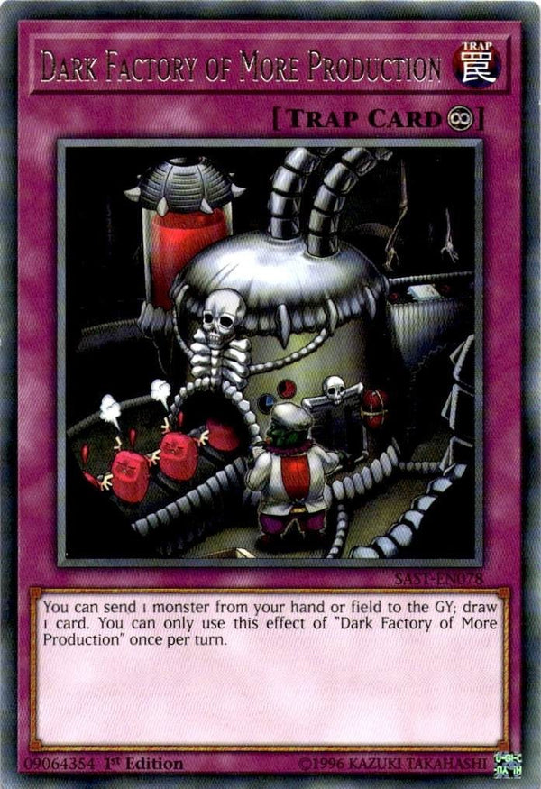 Yugioh Dark Factory of More Production SAST-EN078 Rare 1st Edition VLP/NM