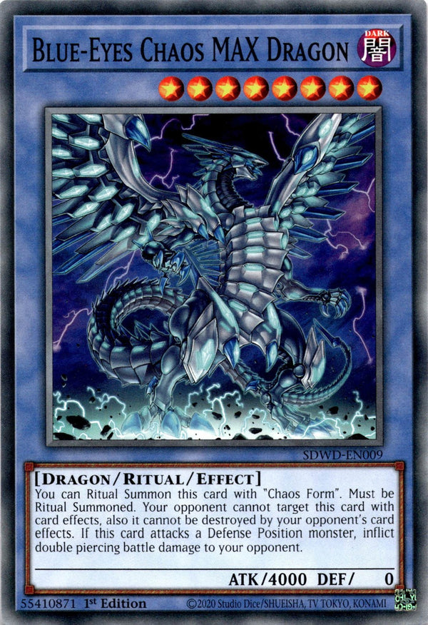 Yugioh Blue-Eyes Chaos MAX Dragon SDWD-EN009 Common 1st Edition NM