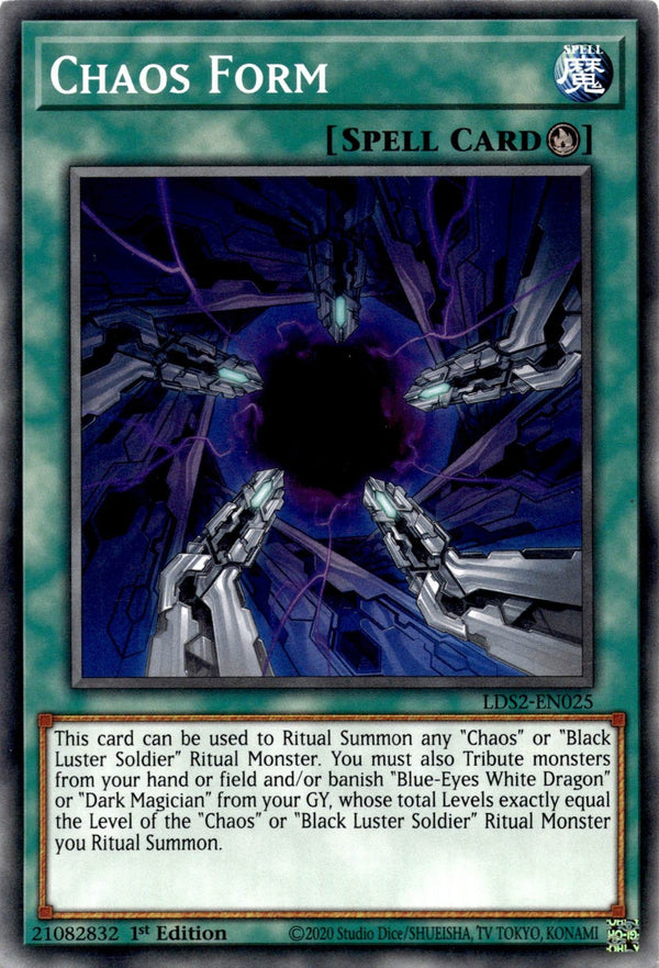 Yugioh Chaos Form LDS2-EN025 Common 1st Edition LP