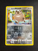 Pokemon Galarian Meowth 180/264 Fusion Strike Reverse Holo NM