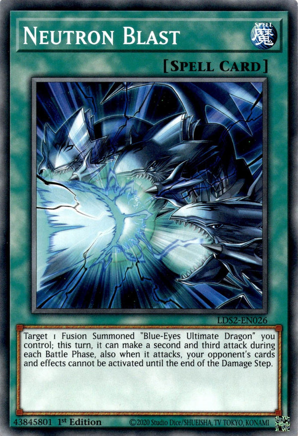 Yugioh Neutron Blast LDS2-EN026 Common 1st Edition NM