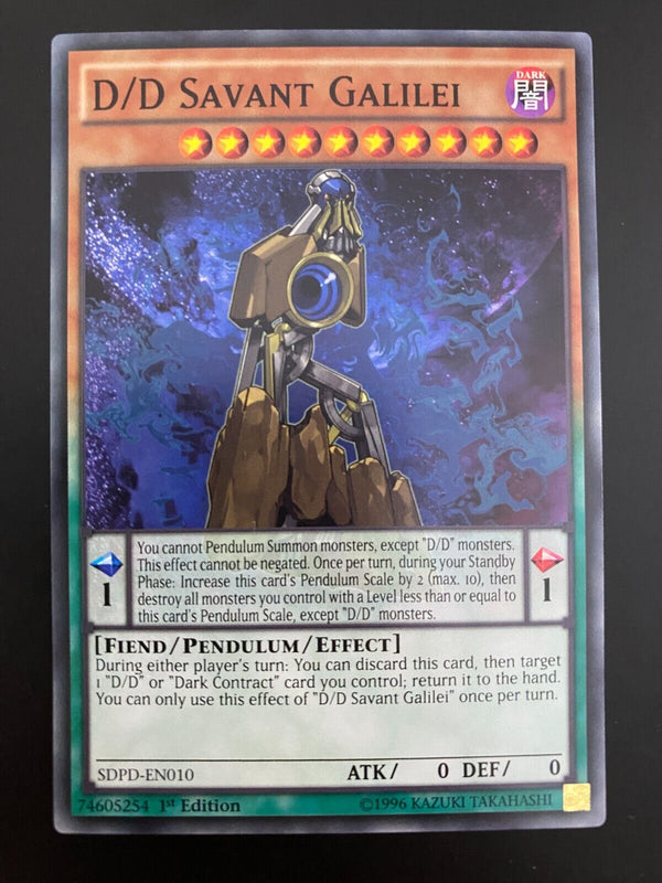 Yugioh D/D Savant Galilei SDPD-EN010 1st Edition Common VLP