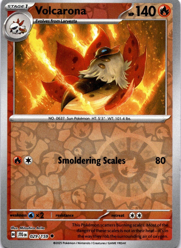Pokemon Volcarona 029/159 Journey Together Reverse Holo NM