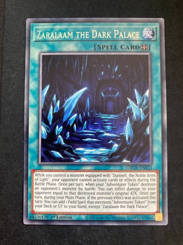 Yugioh Zaralaam the Dark Palace GRCR-EN033 Rare 1st Edition NM