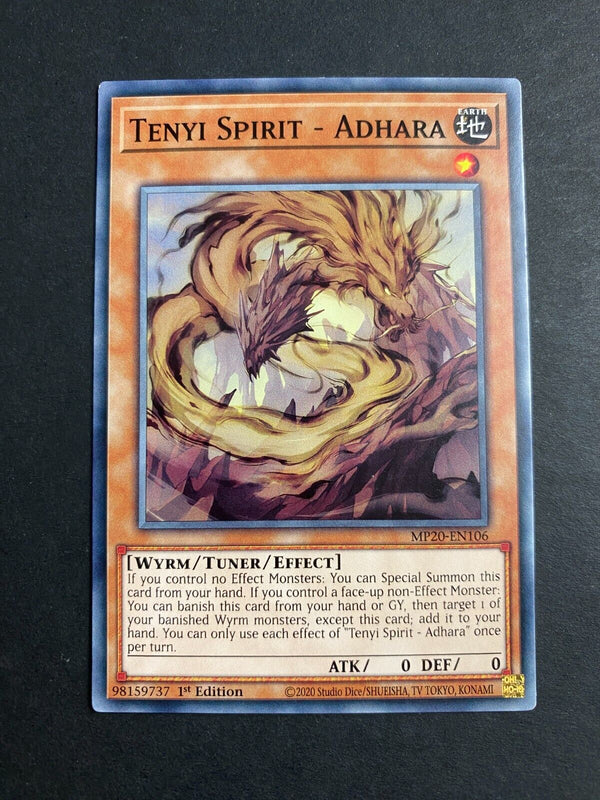 Yugioh Tenyi Spirit - Adhara MP20-EN106 Common 1st Edition VLP/NM