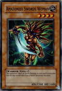 Yugioh Amazoness Swords Woman DR1-EN116 Super Rare Unlimited Edition HP