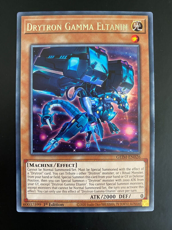 Yugioh Drytron Gamma Eltanin GEIM-EN026 Rare 1st Edition NM