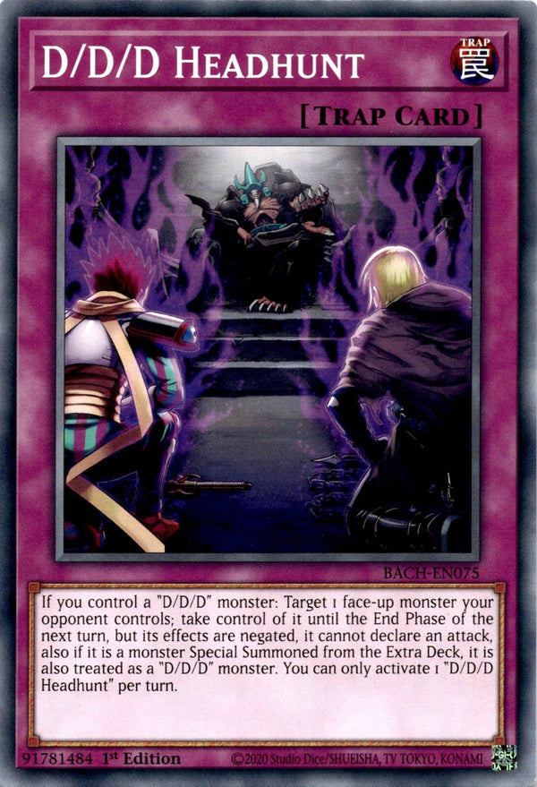 Yugioh D/D/D Headhunt BACH-EN075 Common 1st Edition NM