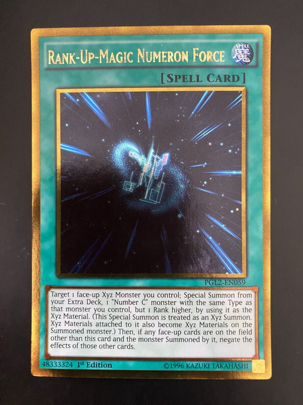 Yugioh Rank-Up-Magic Numeron Force PGL2-EN059 Gold Rare 1st Edition LP