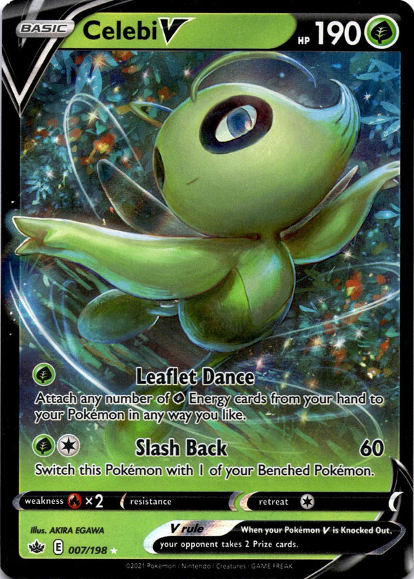 Pokemon Celebi V 007/198 Chilling Reign Full Art Holo NM