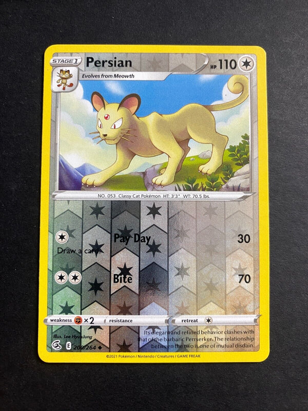 Pokemon Persian 200/264 Fusion Strike Reverse Holo LP