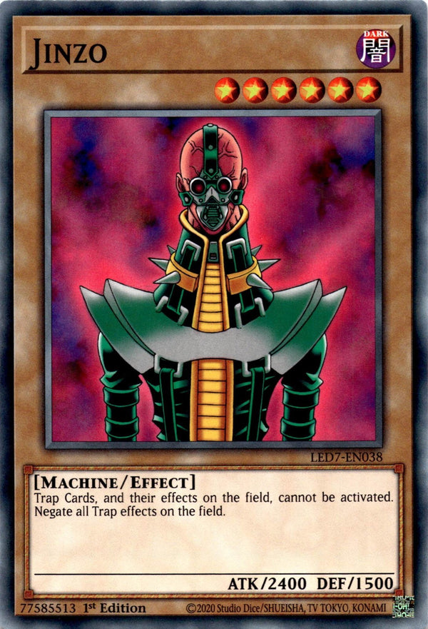 Yugioh Jinzo LED7-EN038 Common 1st Edition NM