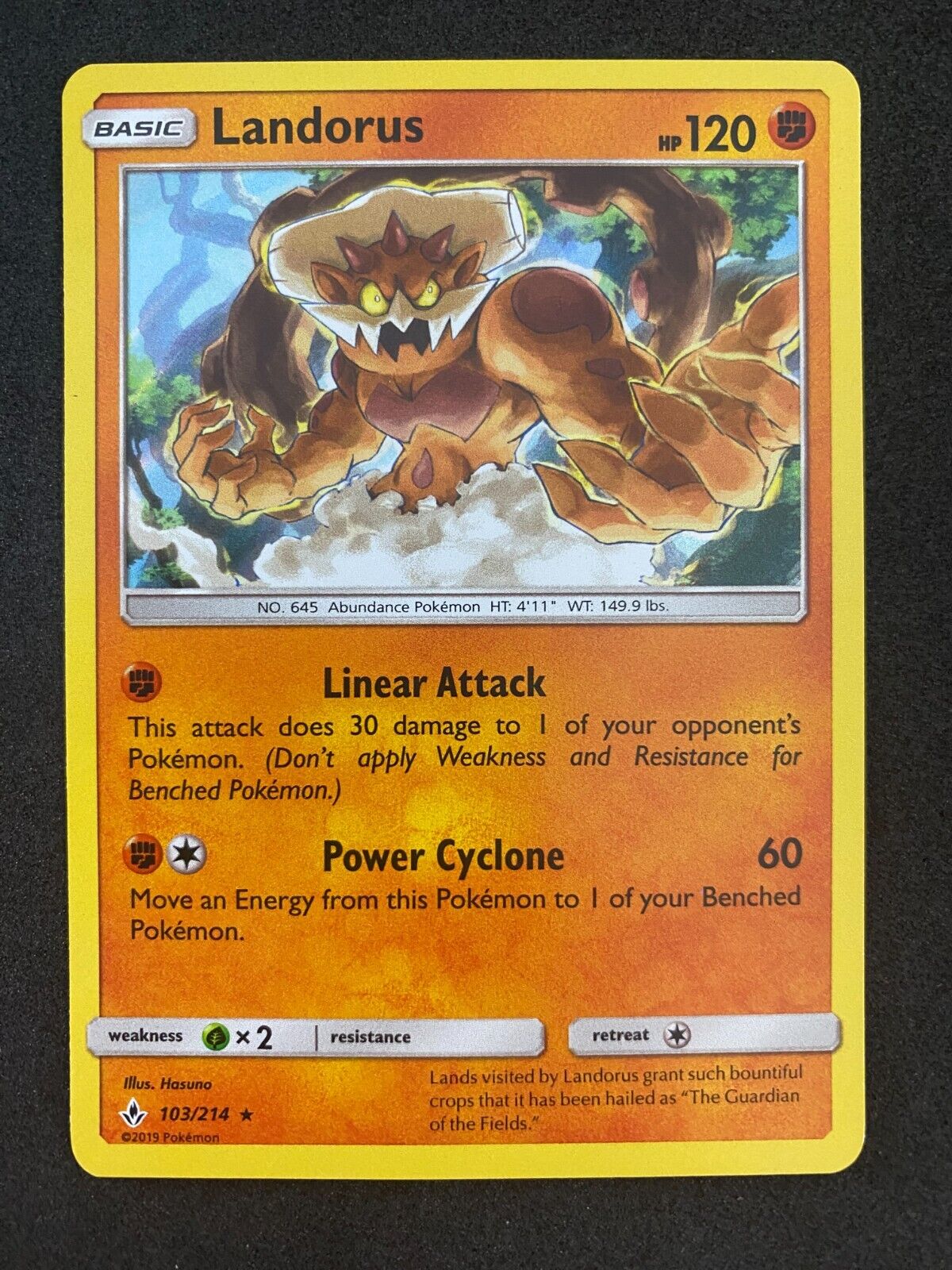 Pokemon Landorus 103/214 Unbroken Bonds Holo NM