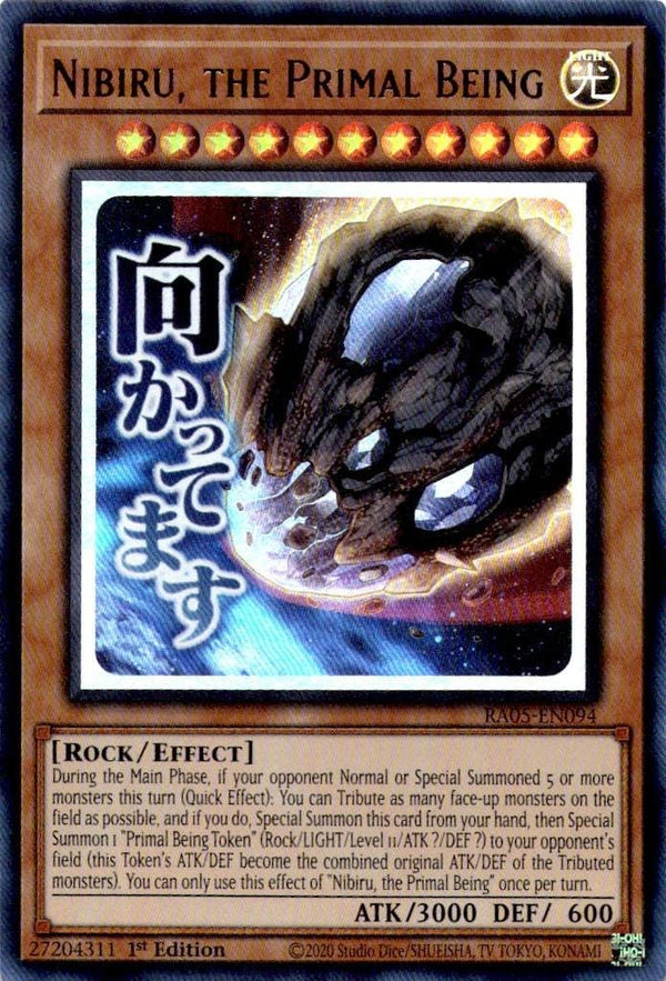 Yugioh Nibiru, the Primal Being RA05-EN094 NA Print Ultra Rare 1st Edition NM