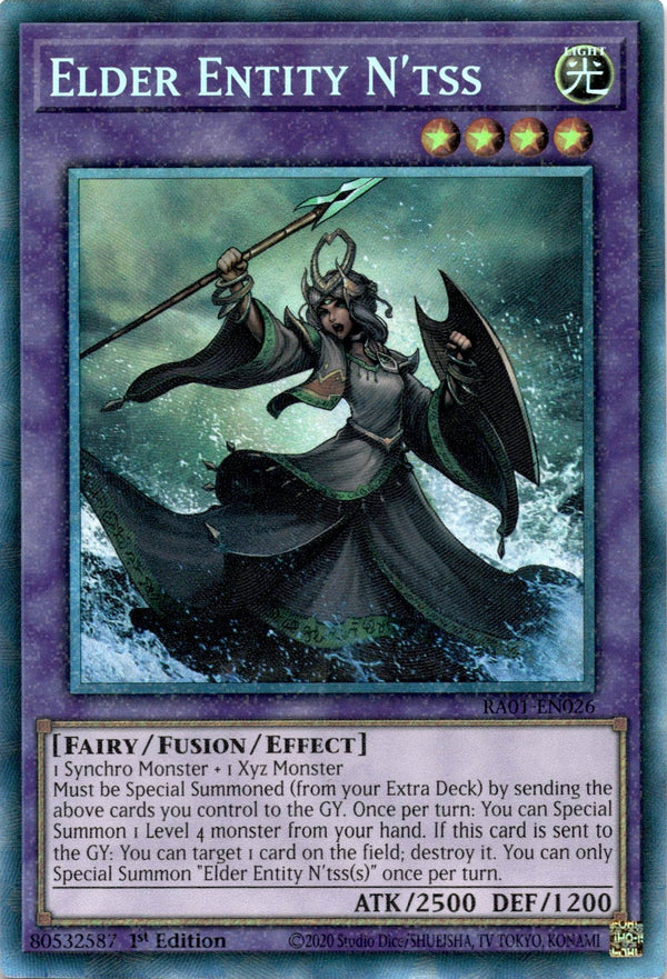 Yugioh Elder Entity N'tss RA01-EN026 Collector’s Rare 1st Edition NM