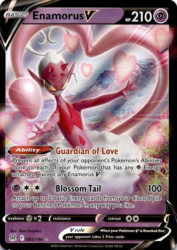 Pokemon Enamorus V 082/196 Lost Origin Full Art Holo NM