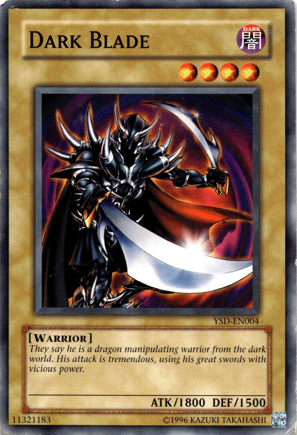 Yugioh Dark Blade YSD-004 Common Unlimited Edition DAMAGED
